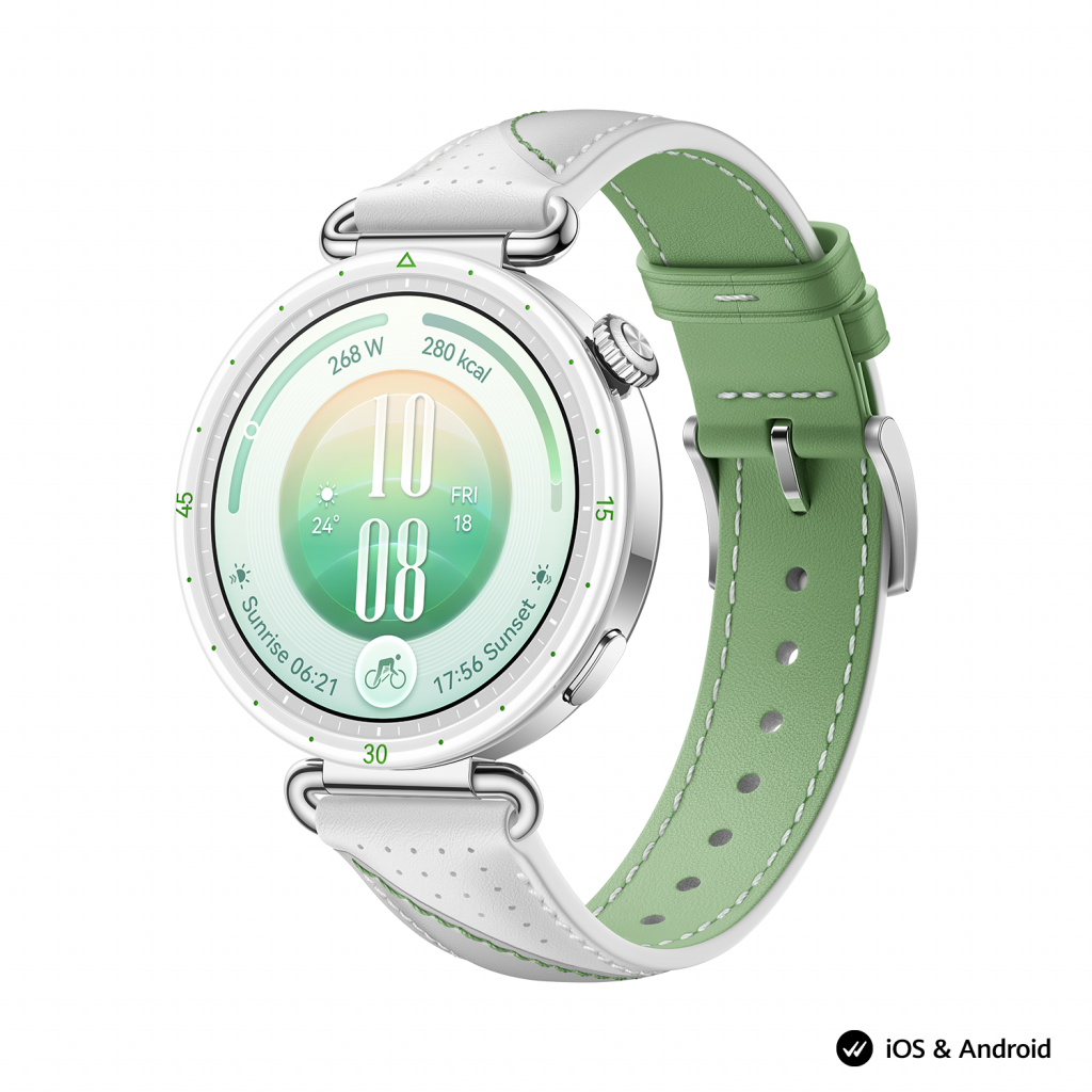 Смарт часовник Huawei Watch GT7  Konsu-B39LG White and Green Composite Leather